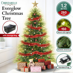 Christabelle 1.2m Prelit Everglow Fir Christmas Tree Free Delivery