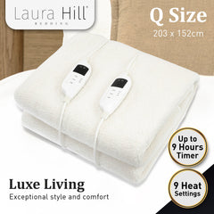 Laura Hill Electronic Fleecy Electric Blanket Heated Fitted Free Delivery