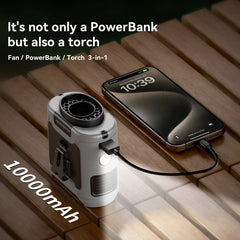 10000mAh Portable Outdoor Waist Fan Hanging Neck Free Delivery