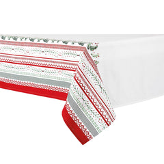 Ladelle Wonderful Christmas Xmas Festival Cotton Tablecloth Oblong 8 Seater 150 x 225 cm