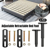 2PCS Bed Legs Adjustable Retractable Heavy Duty Bed Center Frame Support Feet