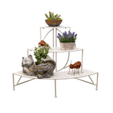 Riviera 3 Tier Round Fronted Corner Potplant Stand 60cm