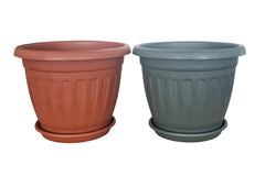 bulk 9 XLarge Garden Pot & Saucer 42cm