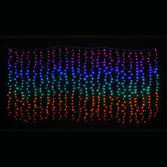 LED Curtain Lights Rainbow Color available in 2 sizes - 3.6 meter