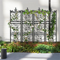 2pcs Metal Garden Trellis Fence for Climbing Plants and Rose Support - Free Delivery