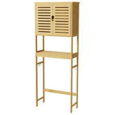 4-Tier Bamboo Bathroom Toilet Storage Rack - Free Delivery