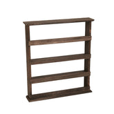 4 Tiers Rustic Wood Spice Rack Organizer Wall Mounted Kitchen Shelves Space Save - Free Delivery