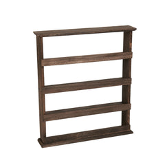 4 Tiers Rustic Wood Spice Rack Organizer Wall Mounted Kitchen Shelves Space Save - Free Delivery