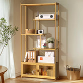 6 Tiers Freestanding Bamboo Storage Shelf High & Low Shelf Bookshelf Plant Stand - Free Delivery