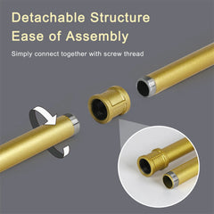 Vintage Gold Wall-Mounted Clothes Rack – Strong Metal Garment Hanging Rail - Free Delivery