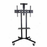 32-70" Rolling Tv Stand Mount W Dvd Storage Top Shelf Tv Bracket Trolley Casters