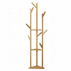 Wooden Coat and Hat Stand with 10 Hooks – Floor Standing Clothes and Umbrella Rack - Free Delivery