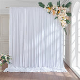 Large 3×3 m White Wedding Backdrop Curtains for Baby Shower and Birthday Decor - Free Delivery