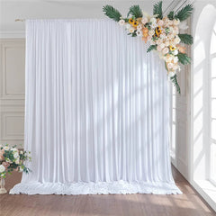 Large 3×3 m White Wedding Backdrop Curtains for Baby Shower and Birthday Decor - Free Delivery