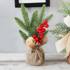 Elosung Mini Christmas Pine Tree Decoration - Free Delivery