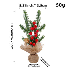 Elosung Mini Christmas Pine Tree Decoration - Free Delivery
