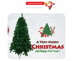 3-piece Lush Artificial Christmas Tree - Premium Green PVC Holiday Pine with Stand(90-80T)