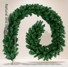 Classic Green Lush Artificial Christmas Garland - 2.7m Green Pine Vine with 280 Tips for Holiday Decor