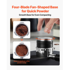 53mm Coffee Distributor 2-in-1 Adjustable Espresso Distributor for Home