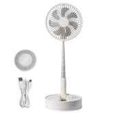 8 Inch Foldable Oscillating Standing Fan with Remote Control, 4 Speed Adjustable