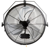 Industrial Wall Mount Fan Waterproof Metal Fan 17.6'' 3 Speed Airflow