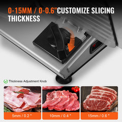 Meat Slicer, 180W Electric Deli Food Slicer with 7.5" SUS420 Stainless Steel