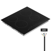 Built-in Electric Cooktop Radiant Ceramic Cooktop 4 Burners 23.2x20.5 inch