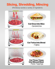 VEVOR Electric Meat Cutter Machine 850W Commercial Meat Slicer Cutting Machine