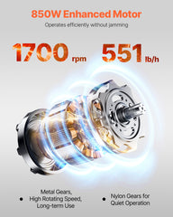 VEVOR Electric Meat Cutter Machine 850W Commercial Meat Slicer Cutting Machine