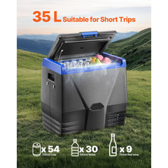 Portable Car Refrigerator Freezer Compressor 35L Single Zone for Car Home