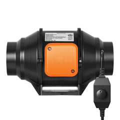 Inline Duct Fan, 102mm 129.7 CFM with Variable Speed Controller, Quiet AC-motor