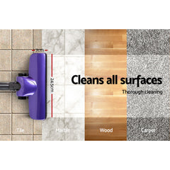 Devanti Stick Vacuum Cleaner Handheld Corded 450W Purple