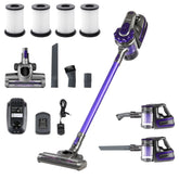 Devanti Stick Vacuum Cleaner Cordless HEPA Filter Purple