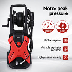 Giantz 2400PSI High Pressure Washer Electric Water Cleaner Pump 10M Jet Hose