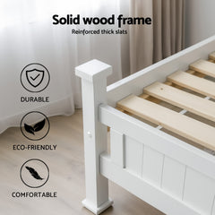 Artiss King Single Bed Frame and Bookshelf