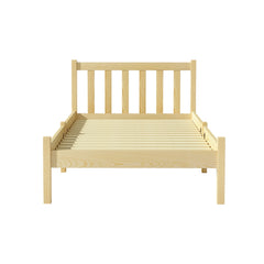 Artiss Bed Frame Wooden Single Size SOFIE Pine Timber Mattress Base OAK