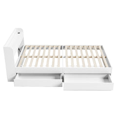Artiss Bed Frame King Single Size with Charging Ports and 2 Drawers AURA