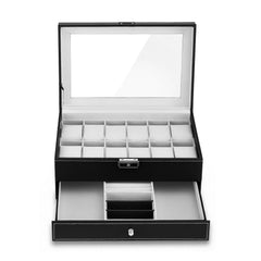 Embellir 12 Grids Watch Box Organizer Case Free Delivery
