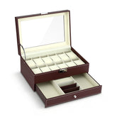 Embellir 12 Grids Watch Box Organizer Case Free Delivery