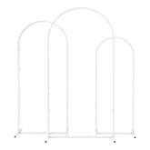 Wedding Arch Backdrop Stand Set of 3 Metal Wedding Arched Frame White, Easy to Assemble, Stable Balloon Arch Standfor Wedding, Baby Shower, Party Deco