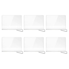 Artiss 6 Pack Closet Organizers and Storage Clear Shelf Dividers