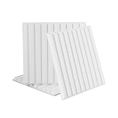 Artiss 3D Wall Panels Vertical PVC Decorative Panels 50x50cm Set of 15 Feature Wall Vert