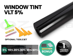 Giantz Window Tint Film Black Roll 5% VLT Home 100cm X 30m Tinting tools Kit