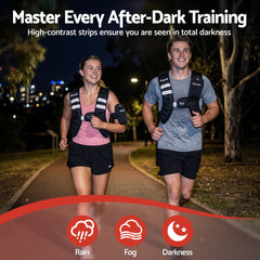 Everfit 8kg Weighted Vest Men Women, Reflective Running Vest with Armband Pouch