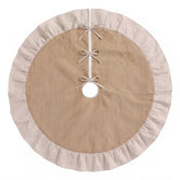 Jingle Jollys 120cm Christmas Tree Skirt Linen Christmas Tree Mat Decor