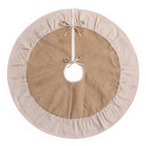 Jingle Jollys 90cm Christmas Tree Skirt Linen Christmas Tree Mat Decor