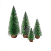 Jingle Jollys Christmas Table Decoration 4Pcs Mini Tree Set Frosted Party Décor