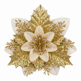 Jingle Jollys 10Pcs Christmas Tree Flower Set Garland Wreath Poinsettia