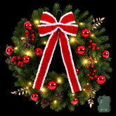 Jingle Jollys 60cm Pre-lit Christmas Wreath Garlands LED Light Front Door Decor