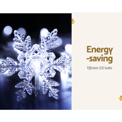 Jingle Jollys 3M Christmas Icicle Lights String Lights 80 LED Solar Powered